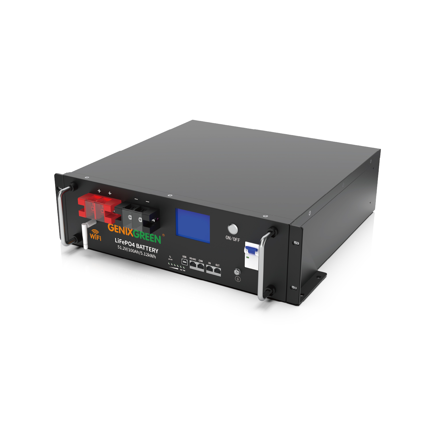 GENIXGREEN 51.2V 100Ah 5.12kWh ESS-5120-KS12 Rack-mounted LiFePO4 Battery